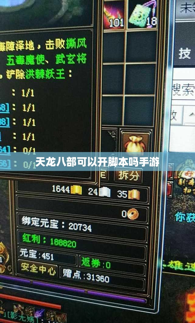 天龙八部可以开脚本吗手游